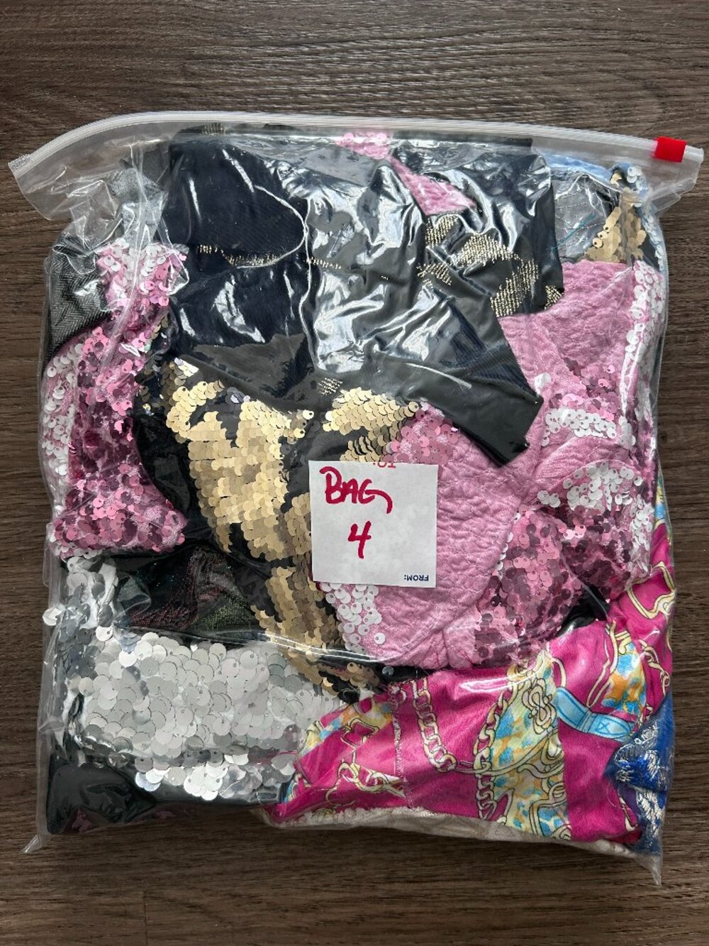 Large fabric scrap bag for crafters